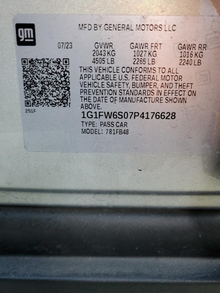 2023 CHEVROLET BOLT EV 1LT VIN:1G1FW6S07P4176628