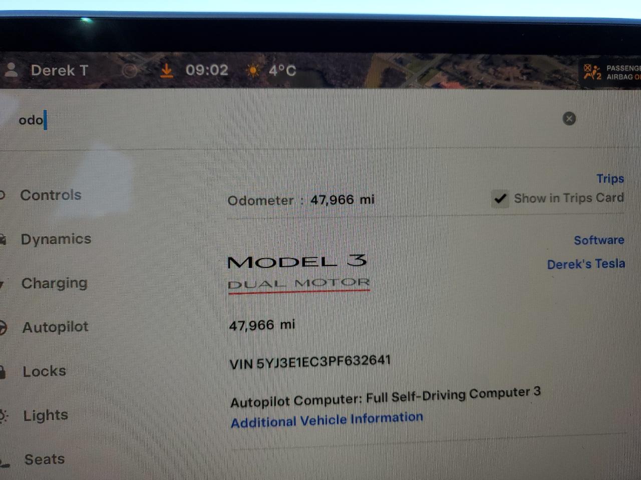 2023 TESLA MODEL 3  VIN:5YJ3E1EC3PF632641