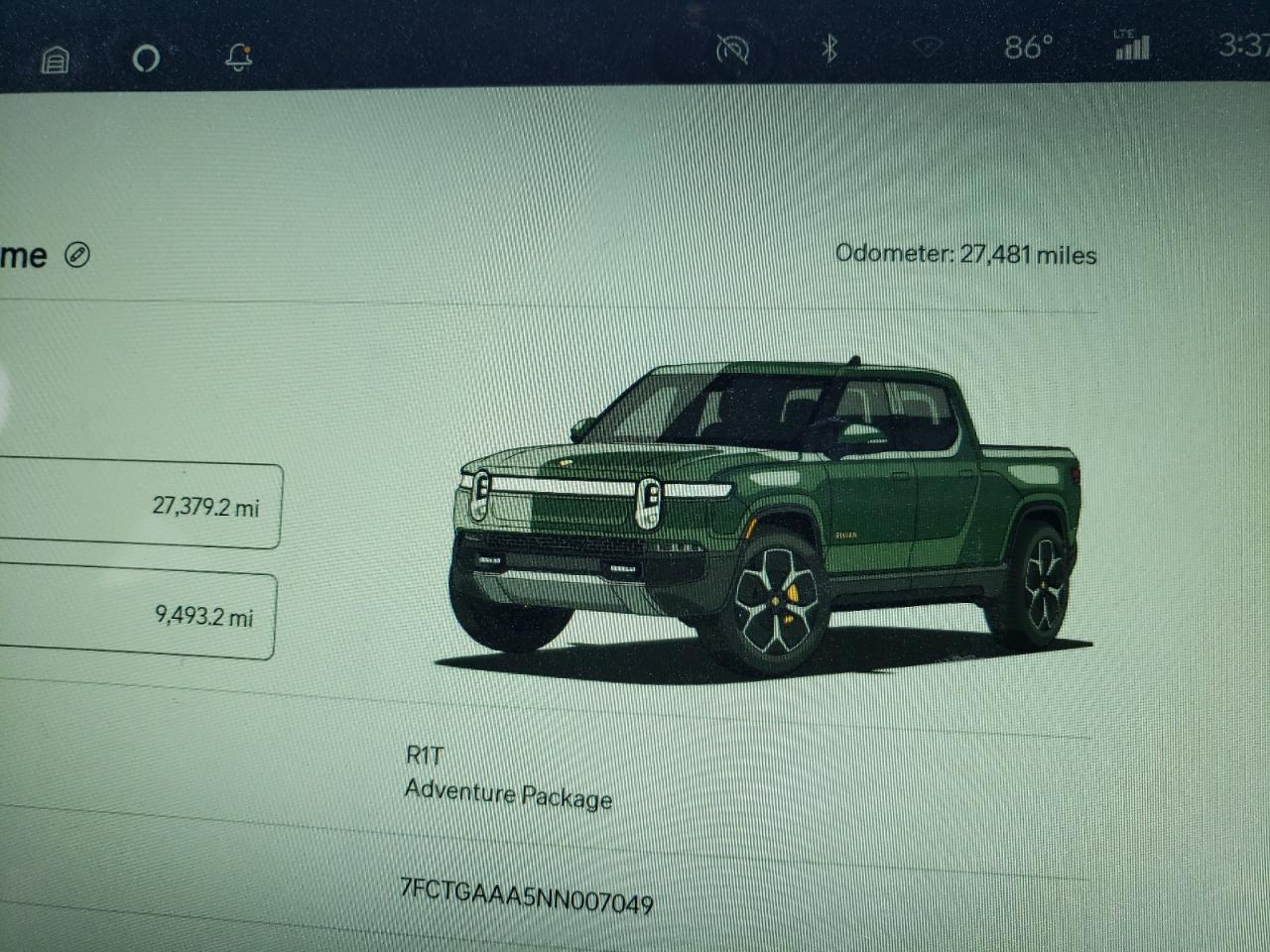 2022 RIVIAN R1T ADVENTURE VIN:7FCTGAAA5NN007049