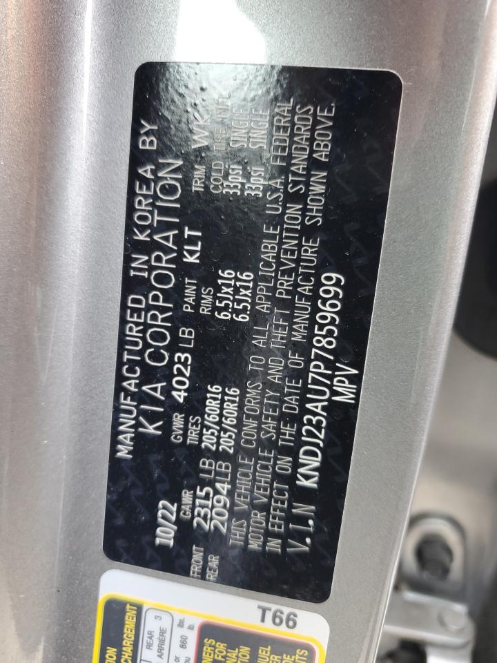 2023 KIA SOUL LX VIN:KNDJ23AU7P7859699