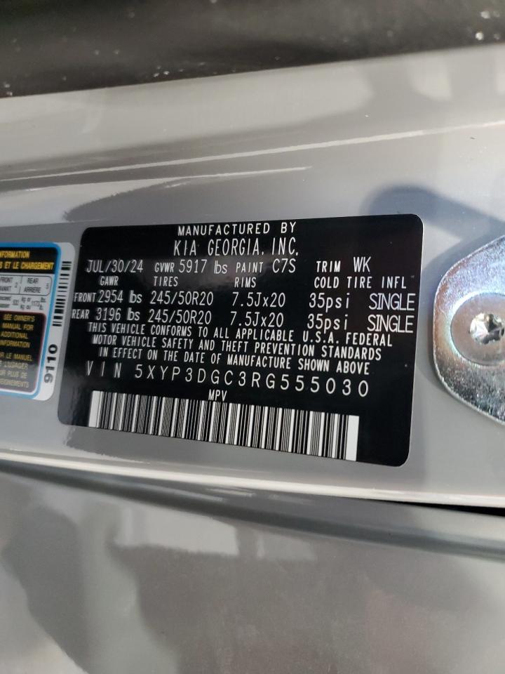 2024 KIA TELLURIDE EX VIN:5XYP3DGC3RG555030