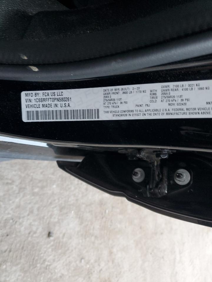 2023 RAM 1500 BIG HORN/LONE STAR VIN:1C6SRFFT0PN580261