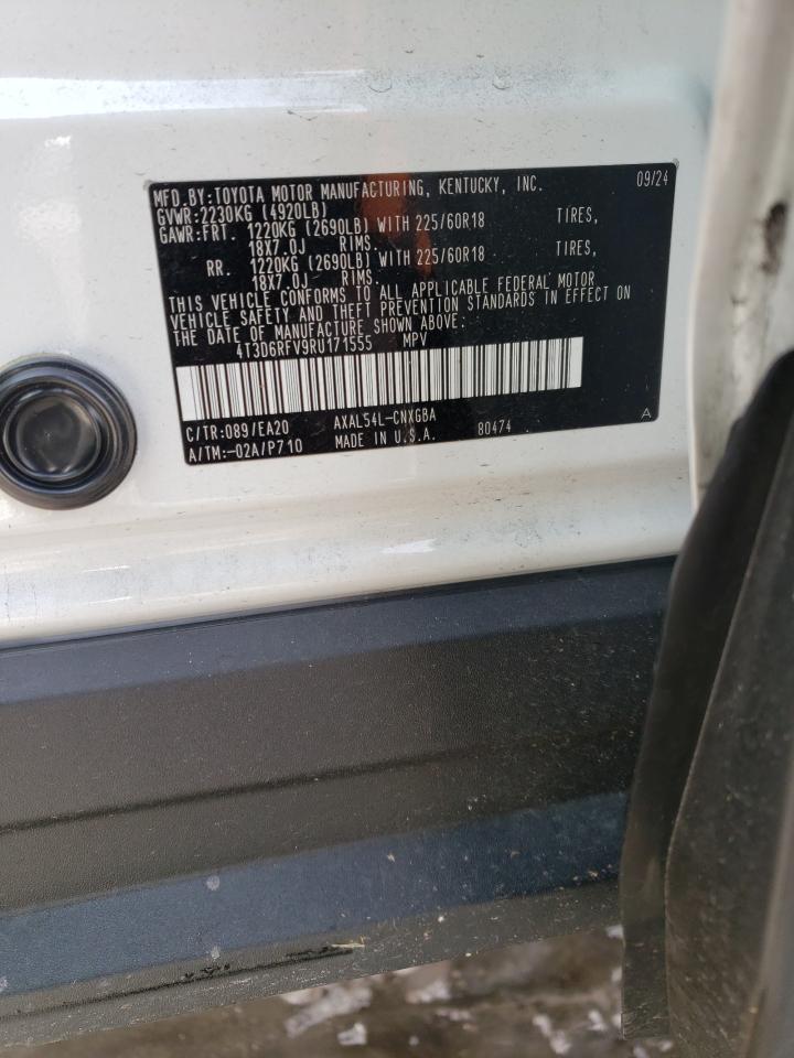 2024 TOYOTA RAV4 LIMITED VIN:4T3D6RFV9RU171555