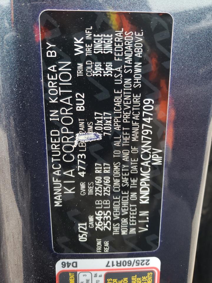 2022 KIA SPORTAGE LX VIN:KNDPMCACXN7974709