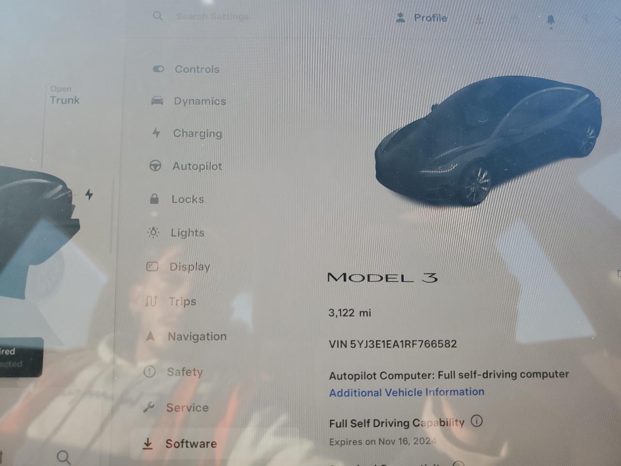 2024 TESLA MODEL 3  VIN:5YJ3E1EA1RF766582