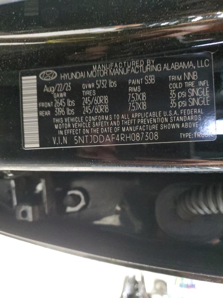2024 HYUNDAI SANTA CRUZ XRT VIN:5NTJDDAF4RH087308
