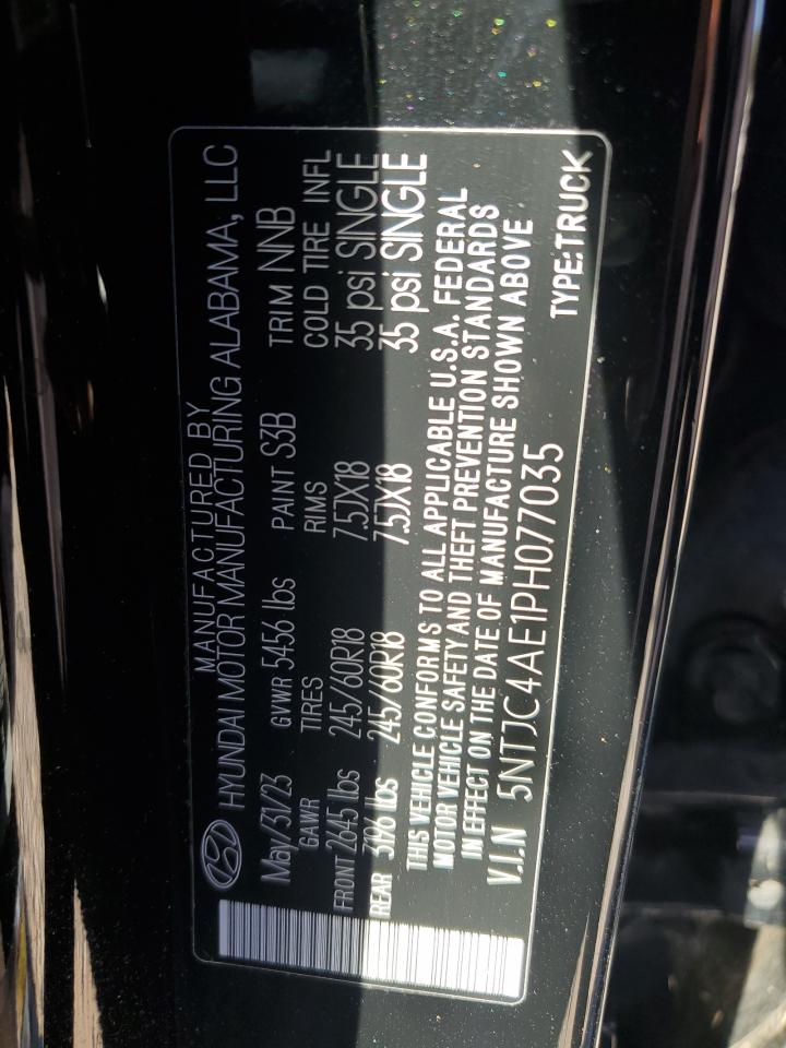 2023 HYUNDAI SANTA CRUZ SEL VIN:5NTJC4AE1PH077035