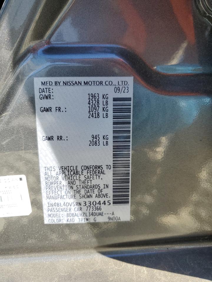 2024 NISSAN ALTIMA SV VIN:1N4BL4DV5RN330445