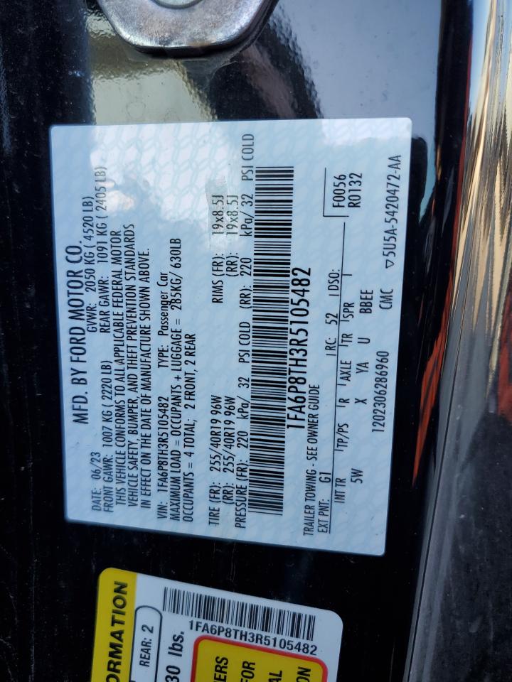 2024 FORD MUSTANG  VIN:1FA6P8TH3R5105482