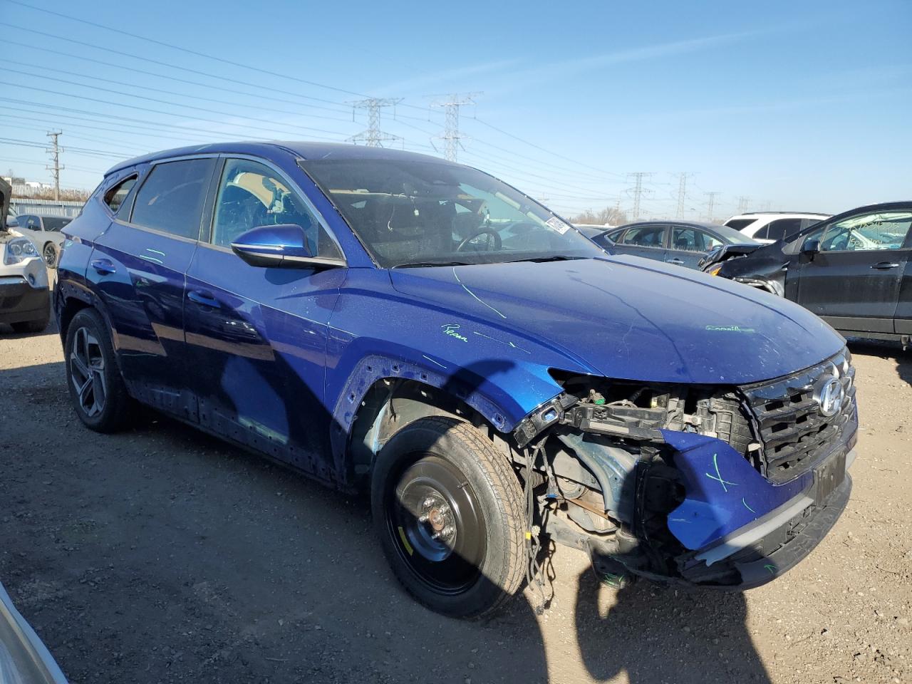 2022 HYUNDAI TUCSON SEL VIN:5NMJF3AE3NH035329
