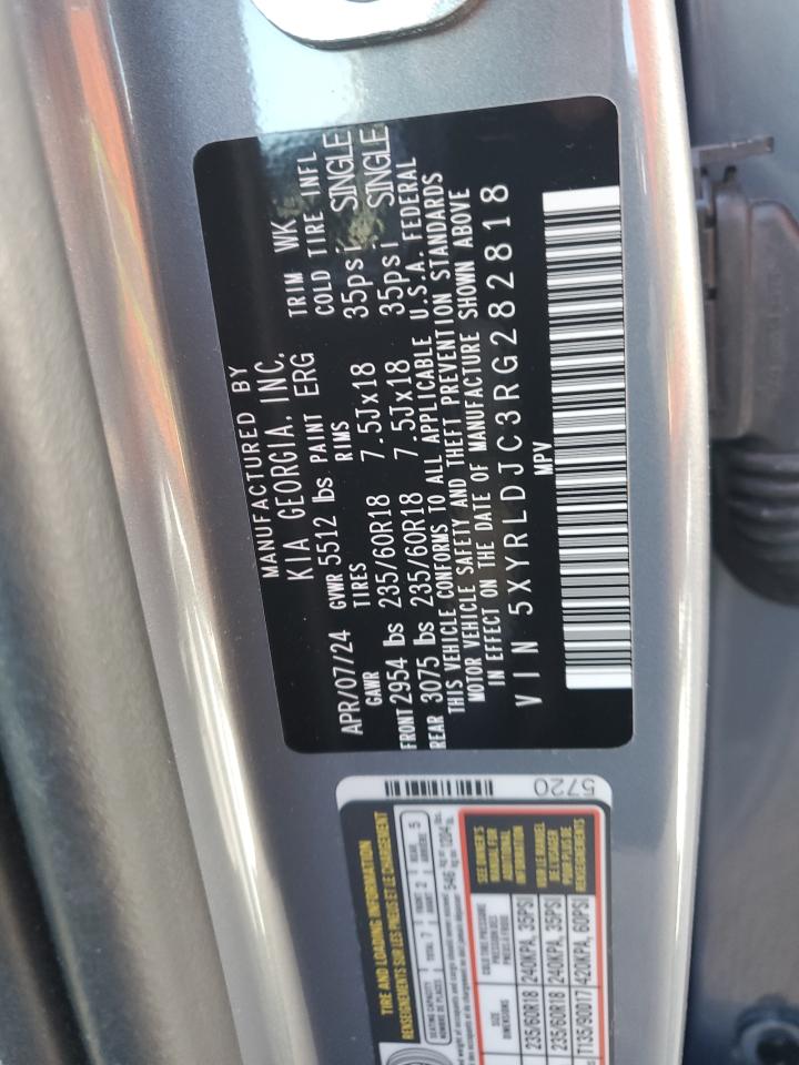 2024 KIA SORENTO S VIN:5XYRLDJC3RG282818