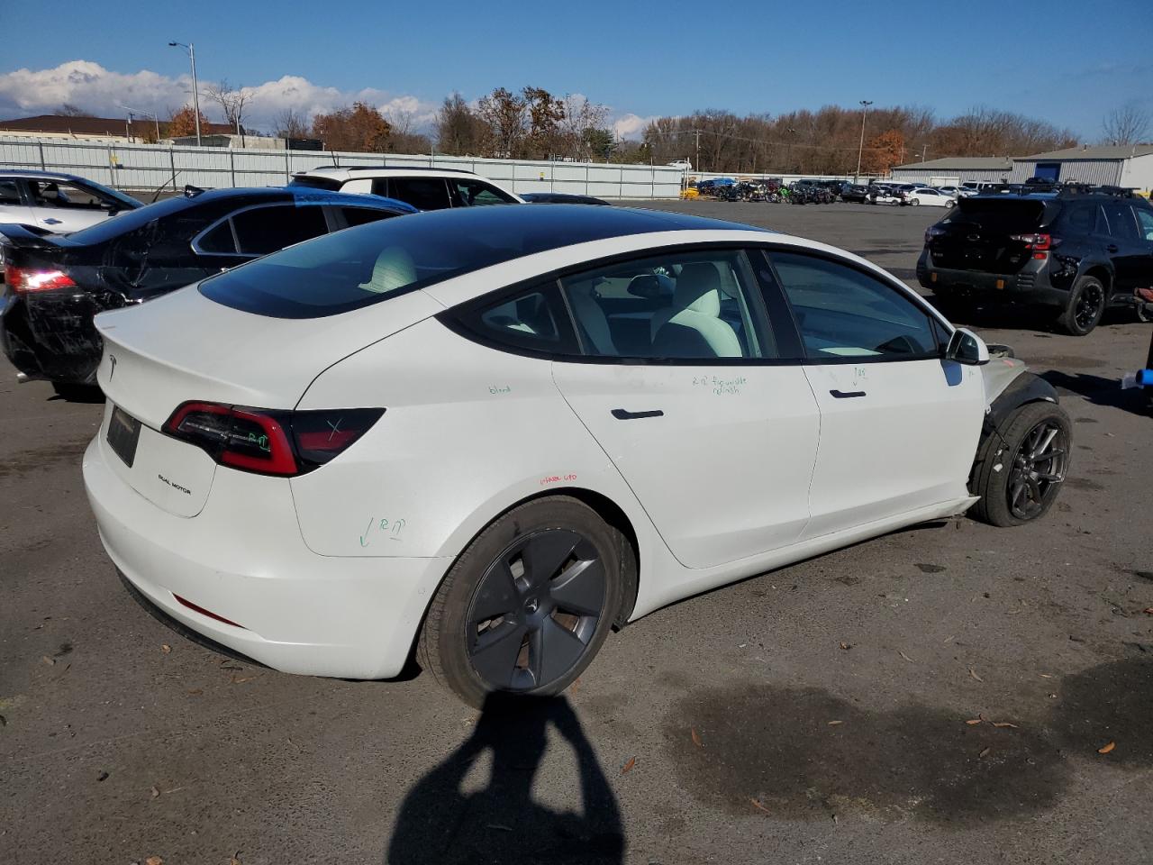 2022 TESLA MODEL 3  VIN:5YJ3E1EB7NF237463