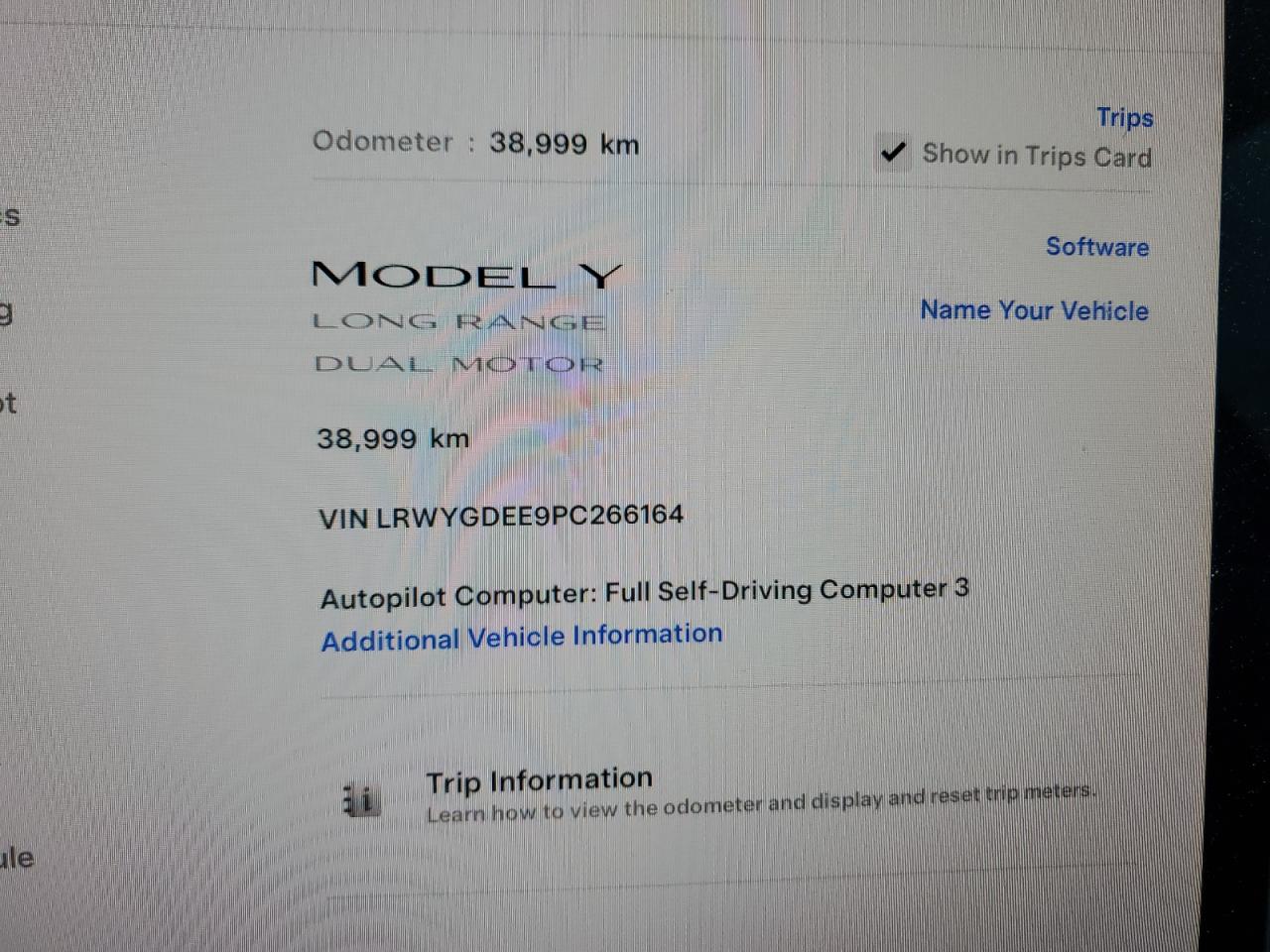 2023 TESLA MODEL Y  VIN:LRWYGDEE9PC266164