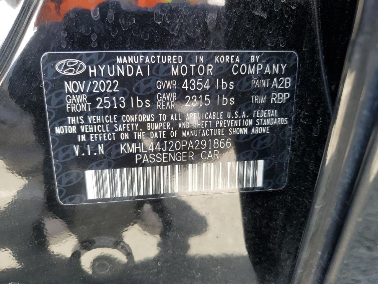 2023 HYUNDAI SONATA SEL PLUS VIN:KMHL44J20PA291866