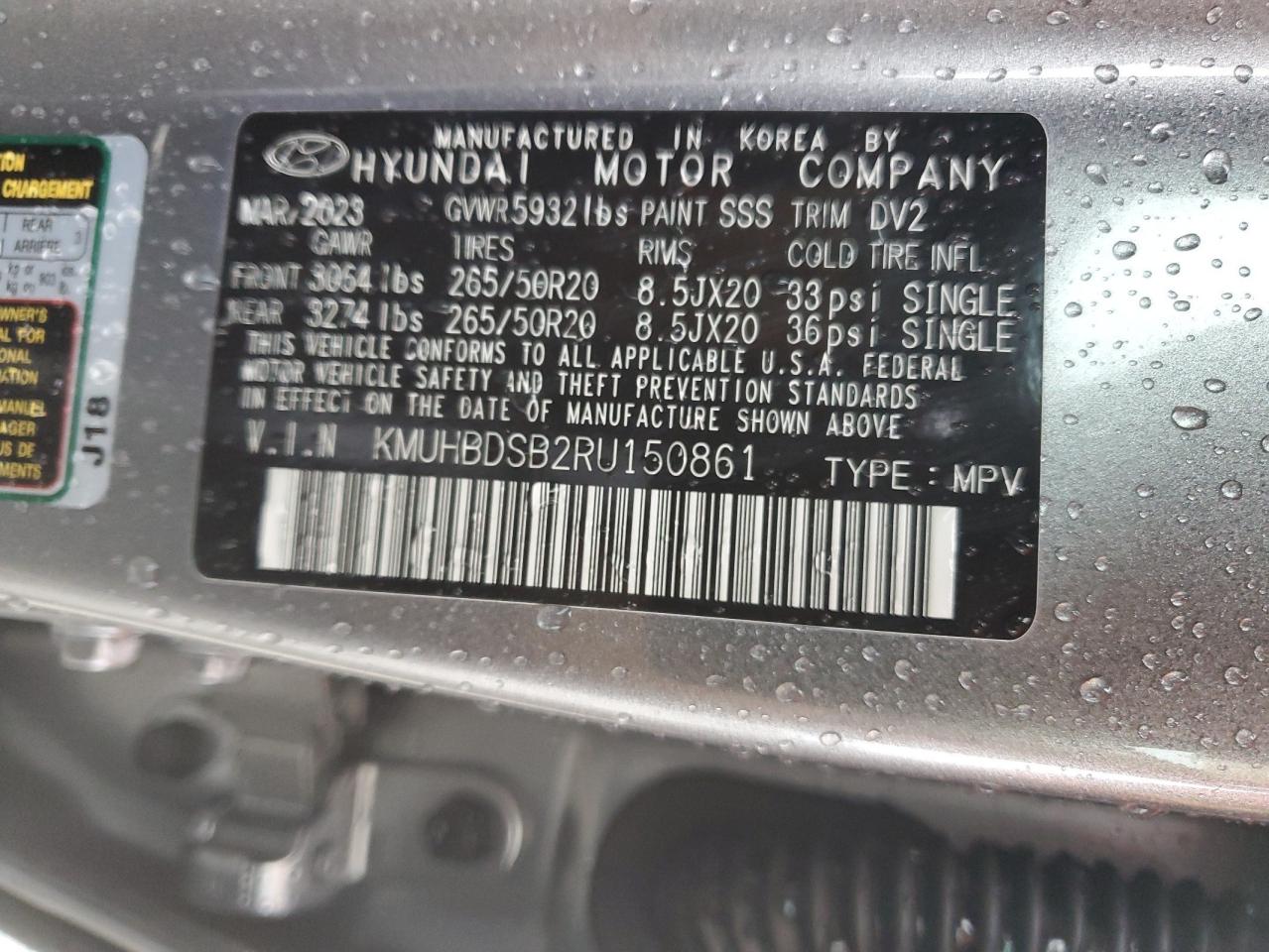 2024 GENESIS GV80 BASE VIN:KMUHBDSB2RU150861