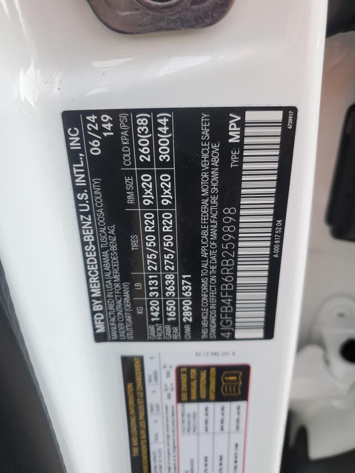 2024 MERCEDES-BENZ GLE 350 4MATIC VIN:4JGFB4FB6RB259898