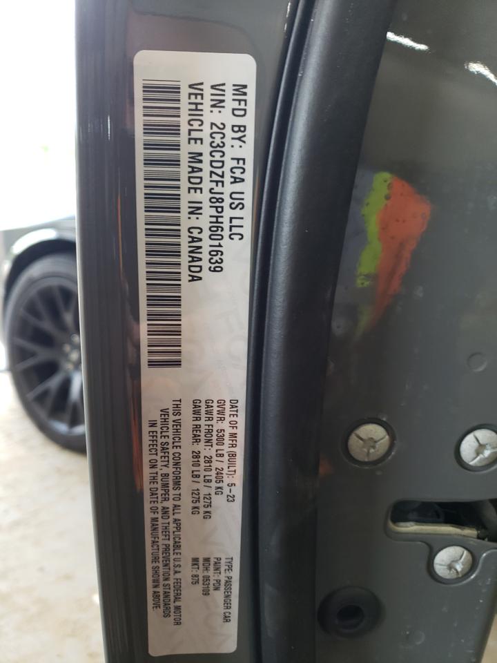 2023 DODGE CHALLENGER R/T SCAT PACK VIN:2C3CDZFJ8PH601639