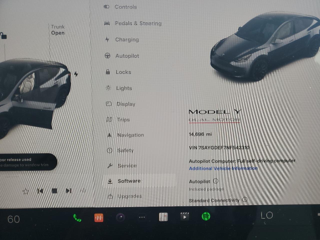 2022 TESLA MODEL Y  VIN:7SAYGDEF7NF542310