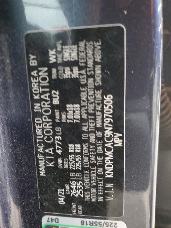 2022 KIA SPORTAGE LX VIN:KNDPMCAC9N7970506