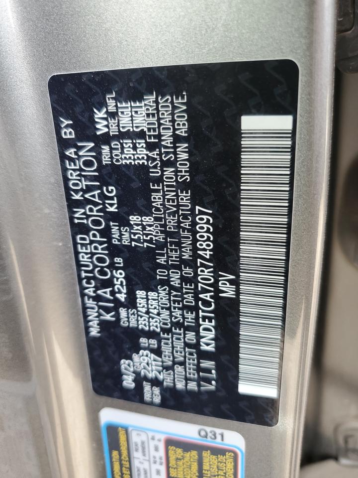 2024 KIA SELTOS SX VIN:KNDETCA70R7489997