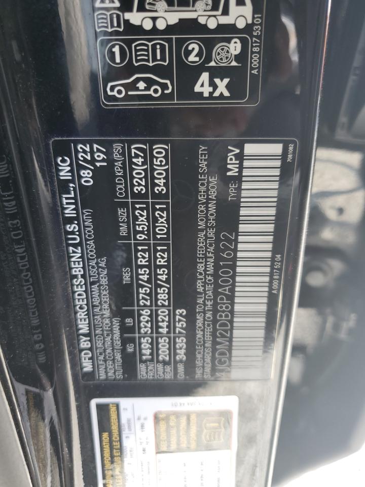 2023 MERCEDES-BENZ EQS SUV 450+ VIN:4JGDM2DB8PA001622