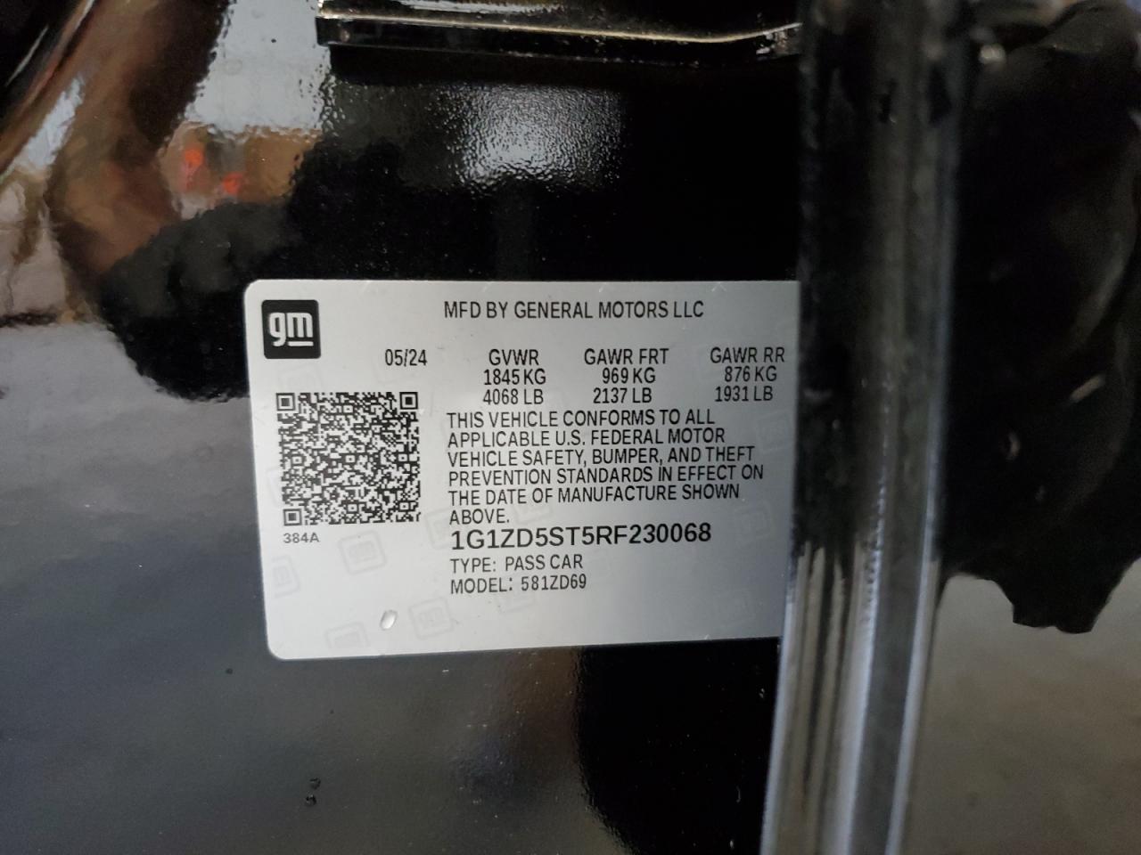 2024 CHEVROLET MALIBU LT VIN:1G1ZD5ST5RF230068