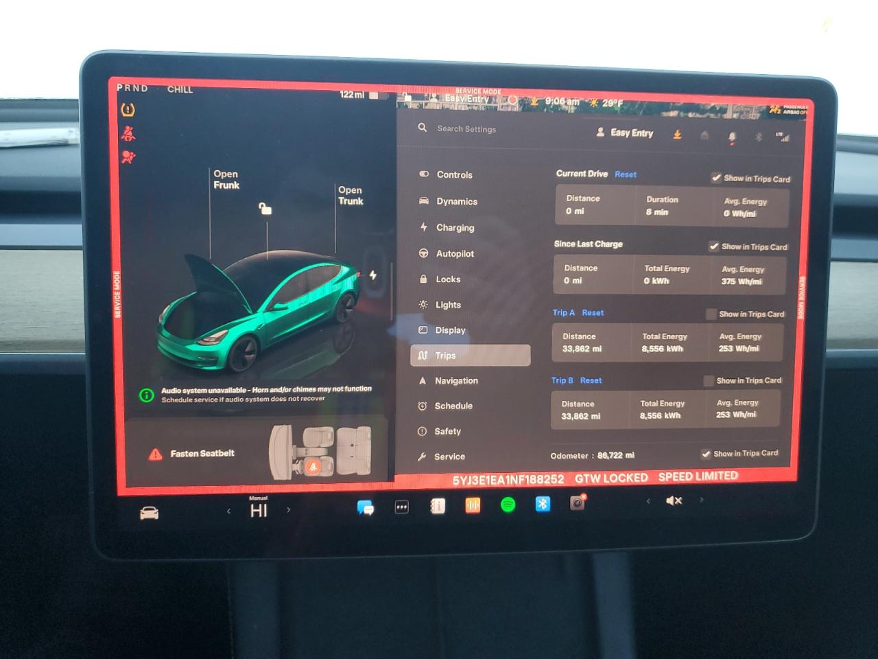 2022 TESLA MODEL 3  VIN:5YJ3E1EA1NF188252