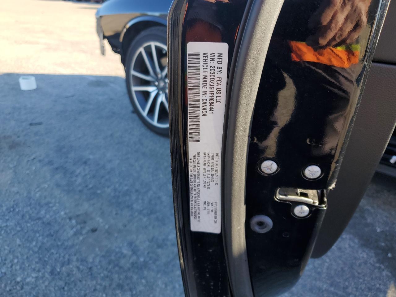 2023 DODGE CHALLENGER GT VIN:2C3CDZJG1PH684441