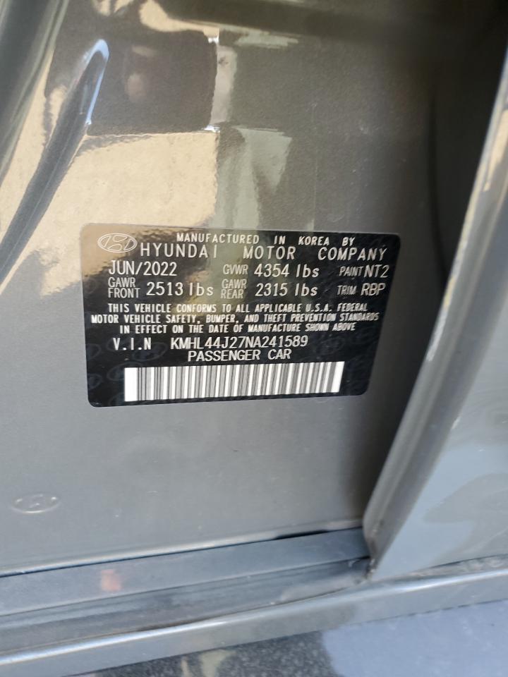 2022 HYUNDAI SONATA SEL PLUS VIN:KMHL44J27NA241589