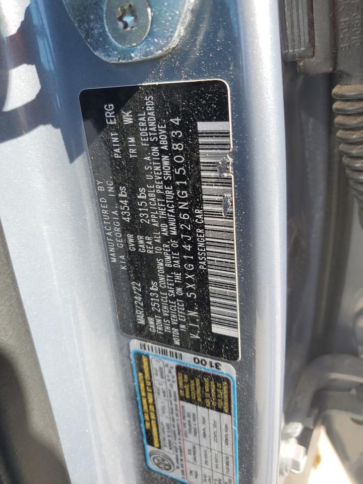 2022 KIA K5 LXS VIN:5XXG14J26NG150834