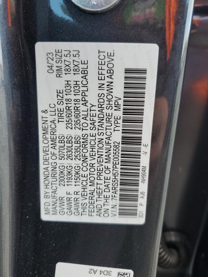 2023 HONDA CR-V SPORT VIN:7FARS5H57PE005582