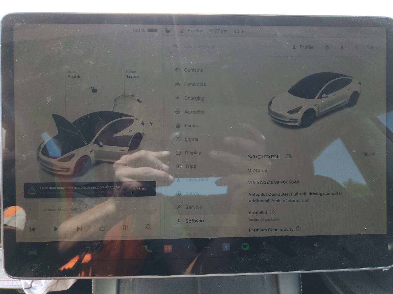 2023 TESLA MODEL 3  VIN:5YJ3E1EA1PF605646