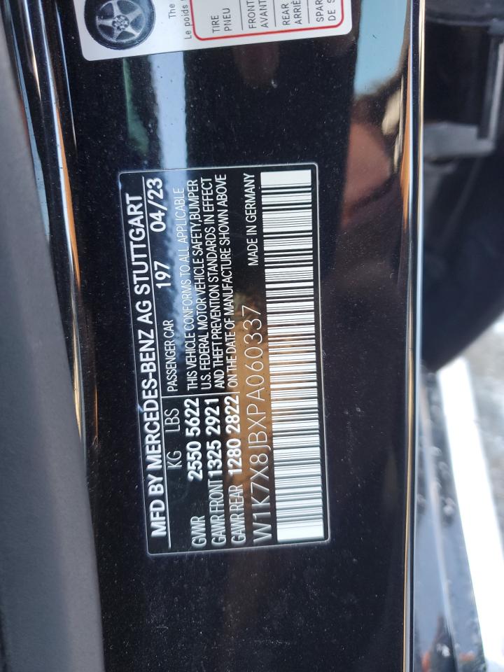 2023 MERCEDES-BENZ AMG GT 63 VIN:W1K7X8JBXPA060337