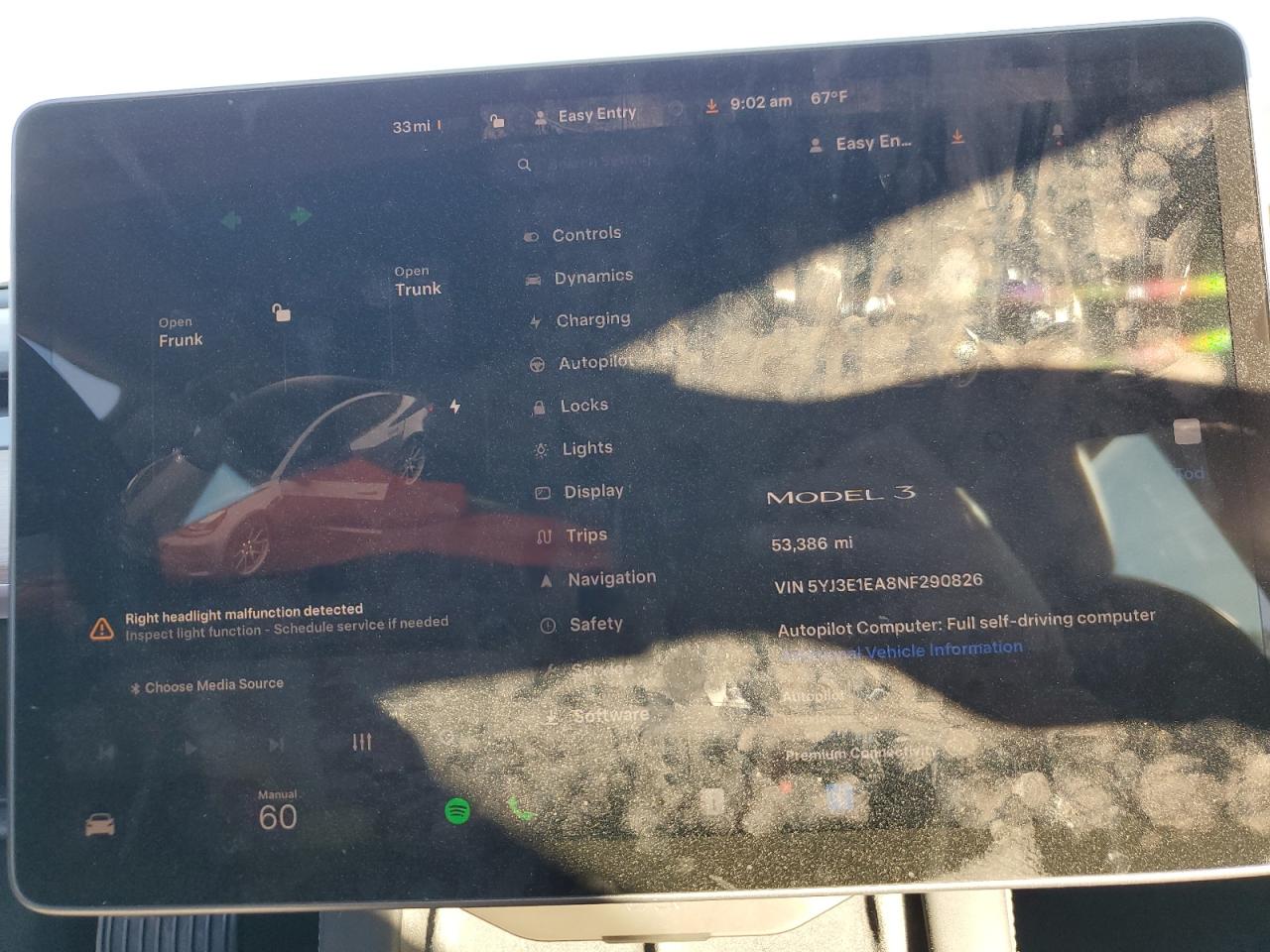 2022 TESLA MODEL 3  VIN:5YJ3E1EA8NF290826