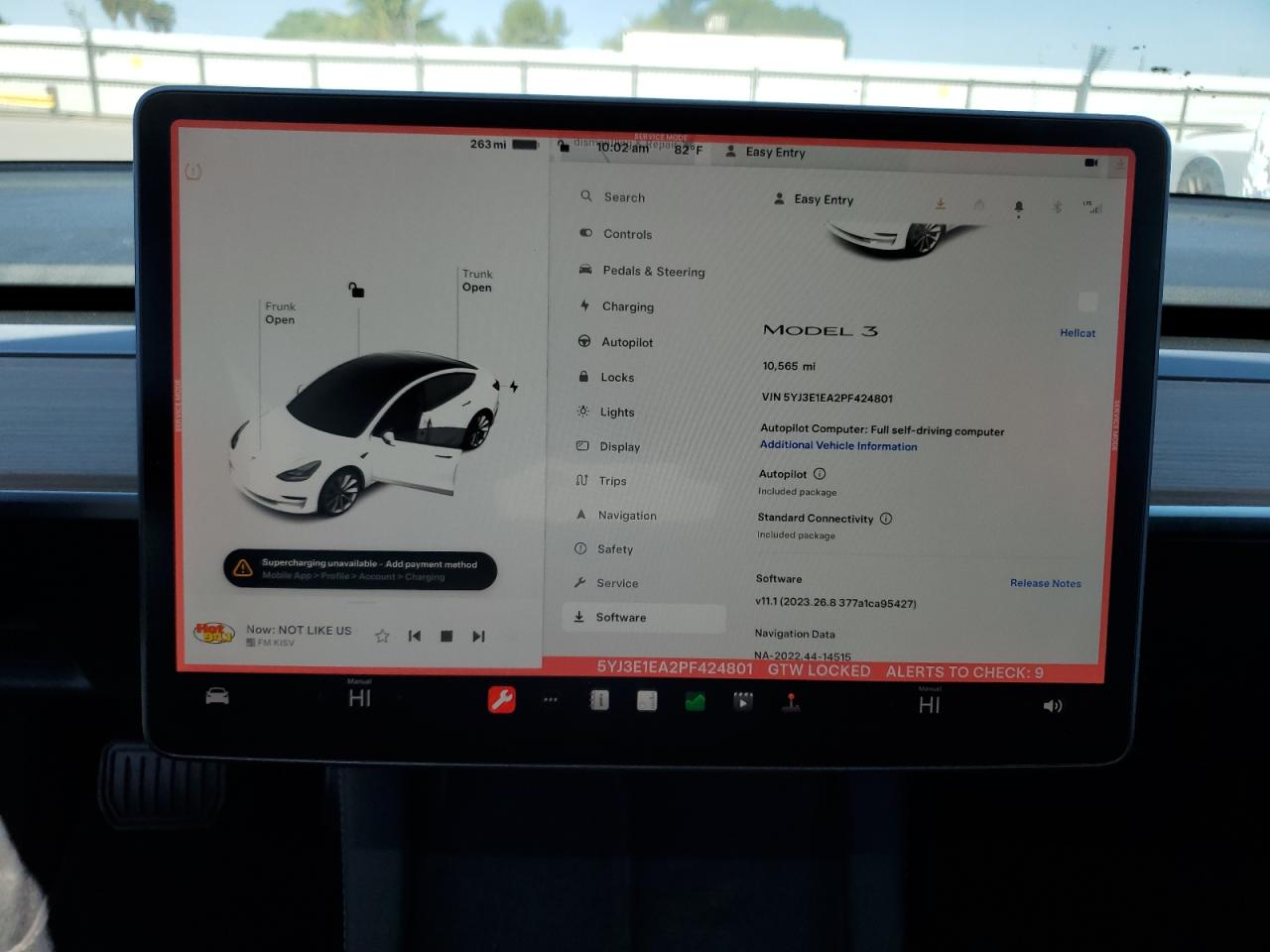 2023 TESLA MODEL 3 VIN:5YJ3E1EA2PF424801