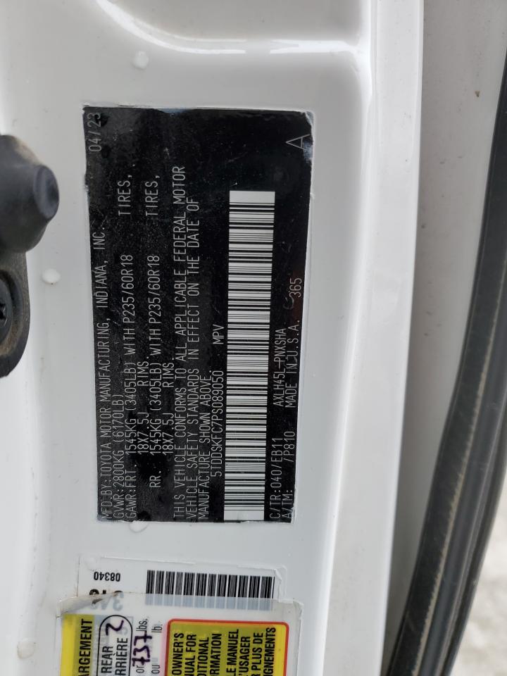 2023 TOYOTA SIENNA XSE VIN:5TDDSKFC7PS089050