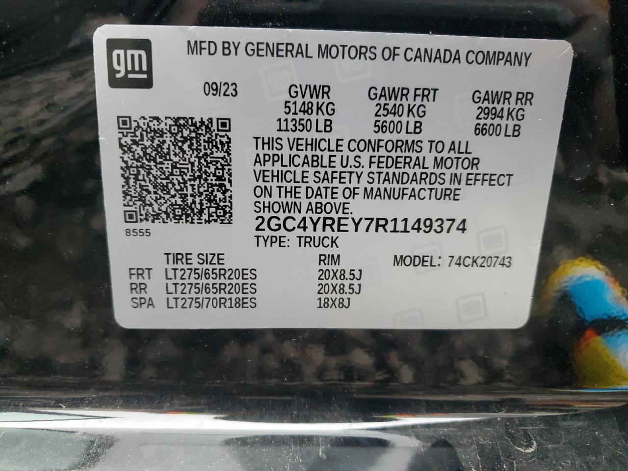 2024 CHEVROLET SILVERADO K2500 HIGH COUNTRY VIN:2GC4YREY7R1149374