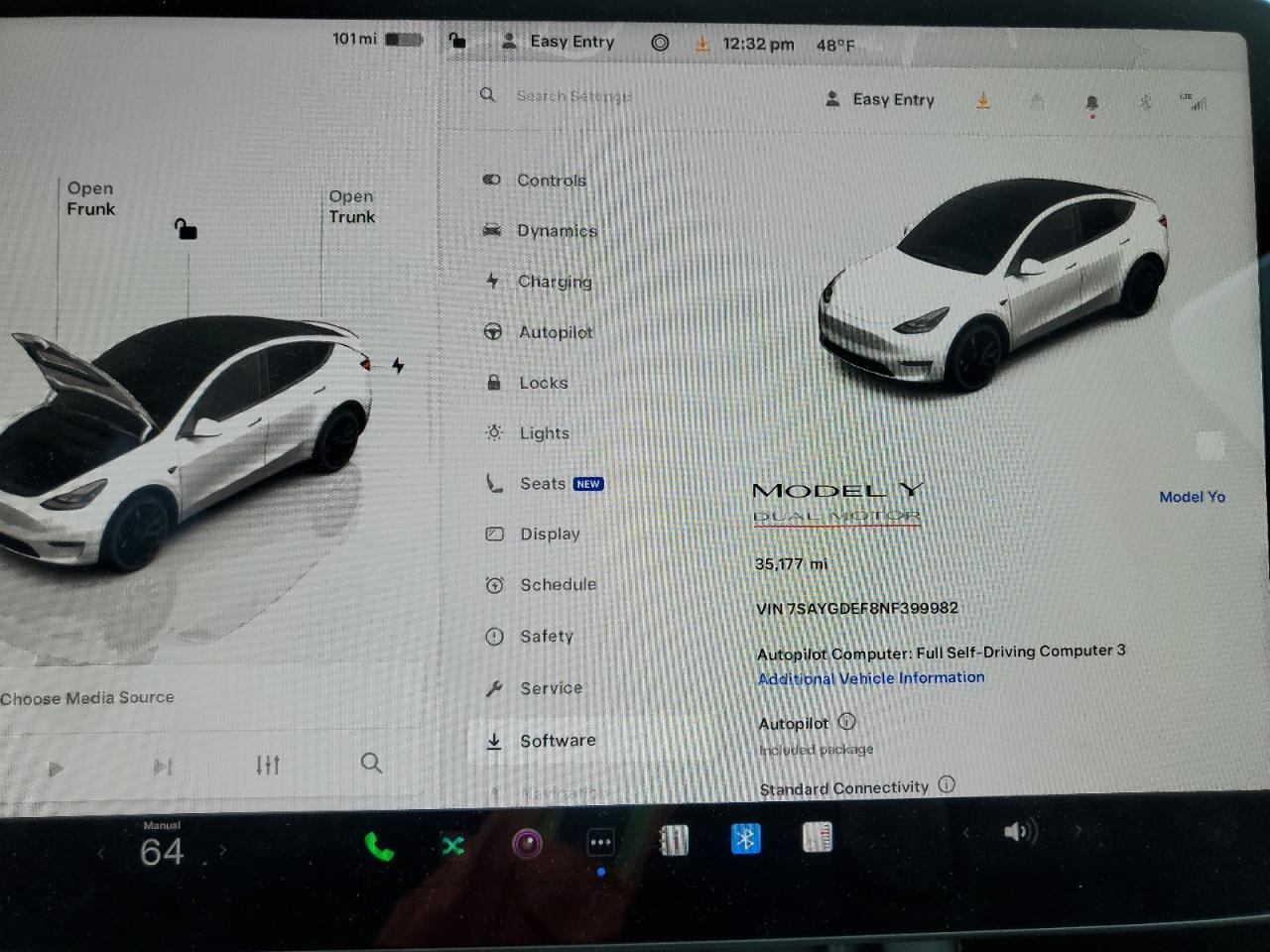 2022 TESLA MODEL Y  VIN:7SAYGDEF8NF399982