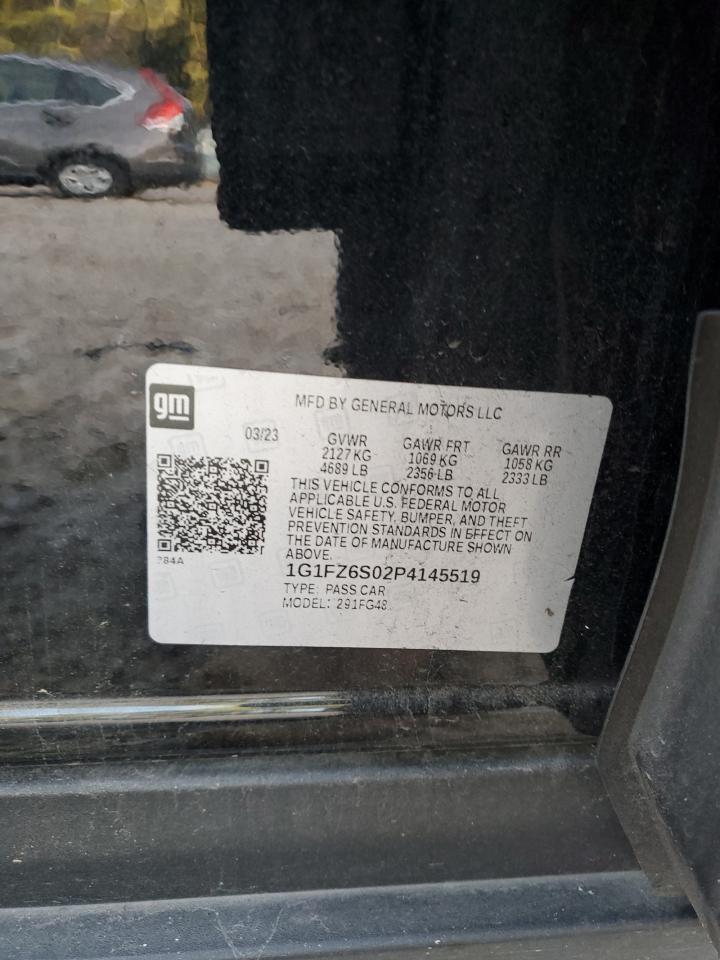 2023 CHEVROLET BOLT EUV PREMIER VIN:1G1FZ6S02P4145519