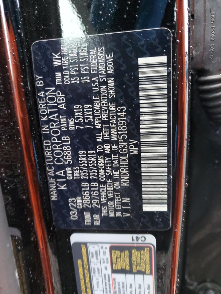 2023 KIA SORENTO EX VIN:KNDRHDLG3P5189143
