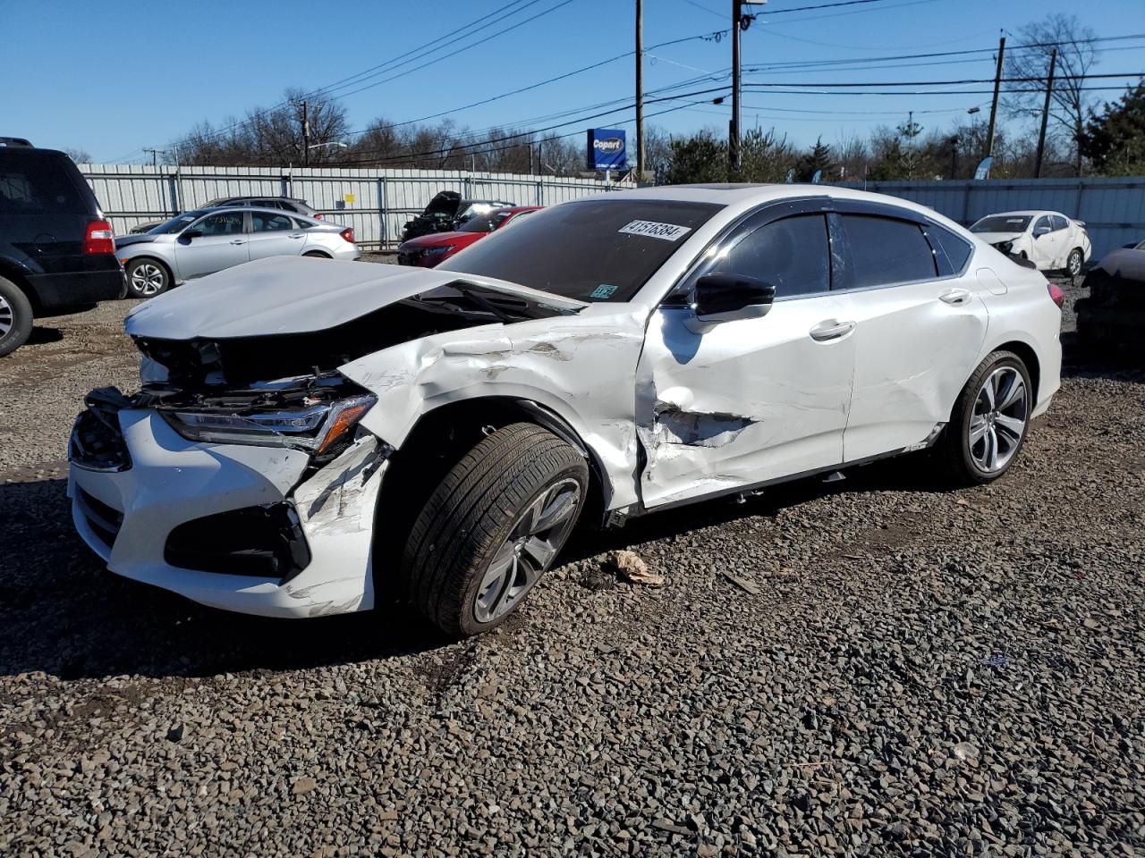 2022 ACURA TLX ADVANCE VIN:19UUB6F61NA003017