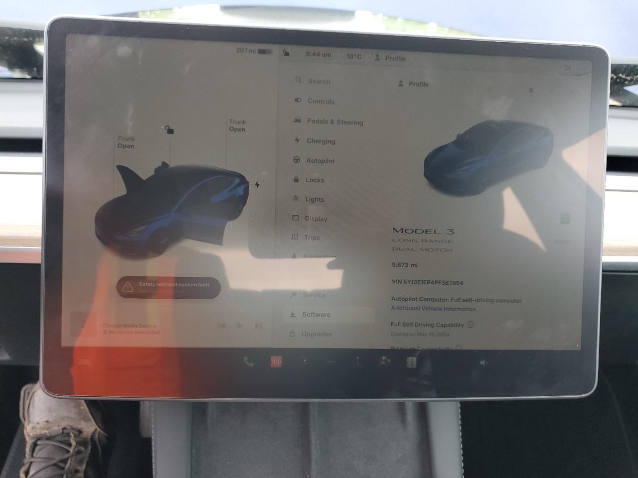 2023 TESLA MODEL 3  VIN:5YJ3E1EB4PF387954