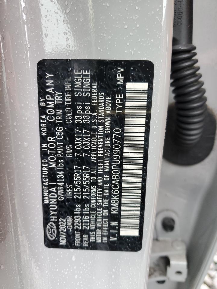 2023 HYUNDAI KONA SEL VIN:KM8K6CAB0PU990770