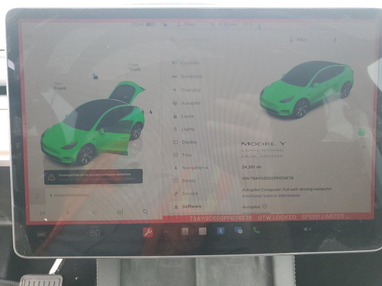 2023 TESLA MODEL Y  VIN:7SAYGDEE0PF674576