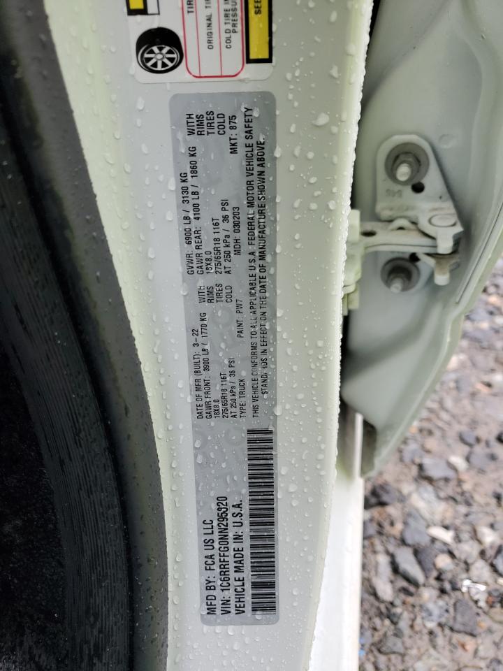 2022 RAM 1500 BIG HORN/LONE STAR VIN:1C6RRFFG0NN295820