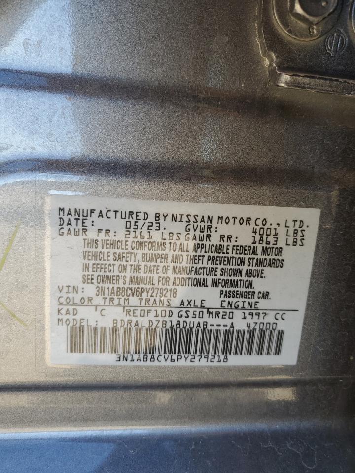 2023 NISSAN SENTRA SV VIN:3N1AB8CV6PY279218