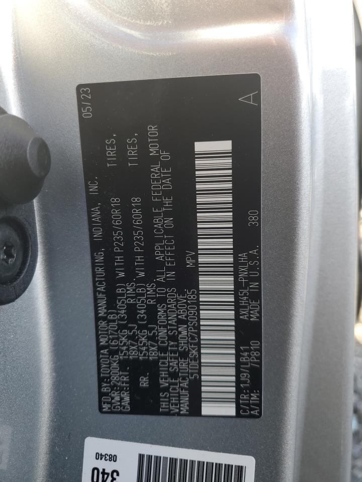 2023 TOYOTA SIENNA LIMITED VIN:5TDESKFC7PS090185