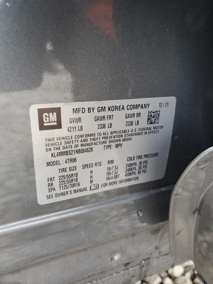 2022 BUICK ENCORE GX PREFERRED VIN:KL4MMBS21NB084626