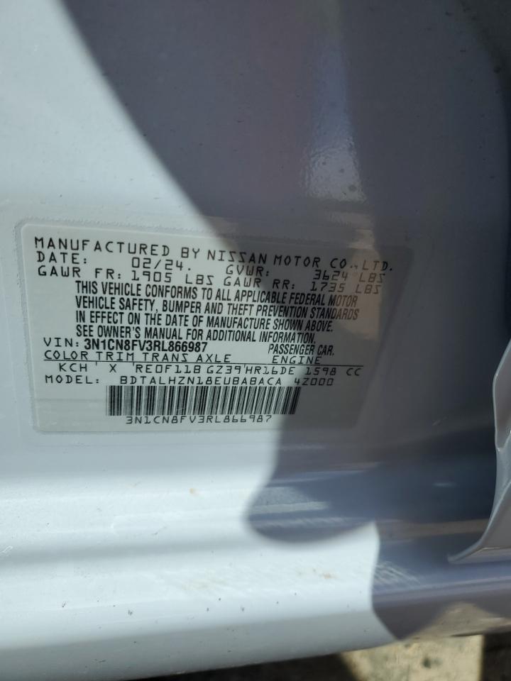 2024 NISSAN VERSA SR VIN:3N1CN8FV3RL866987