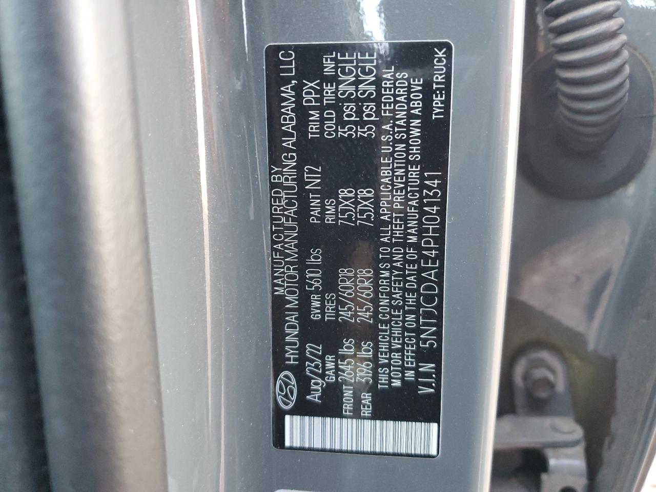 2023 HYUNDAI SANTA CRUZ SEL VIN:5NTJCDAE4PH041341